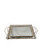 Metal Glass Rectangular Tray Set of 2 32x22/38x28cm Espiel Dwoa1003