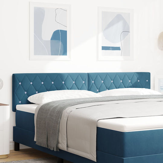 vidaXL Stoff Kopfstütze für Betten Dunkelblau 180x88cm