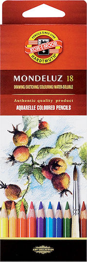 Mondeluz Watercolor Pencils 18 Colors Koh-i-noor