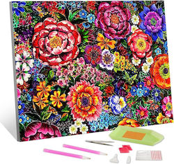 Buntes 5D-Diamantmalerei-Set Abstrakte Blumen 30x40 cm