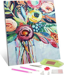Tishiron 5D Diamant Malset Abstrakte Blumen 30x45cm