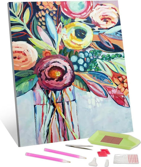 Tishiron 5D Diamond Painting Kit Abstract Flowers 30x45cm
