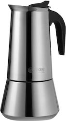 Hausberg Elektrisch Espresso-Kanne 12 Cups Edelstahl Silber