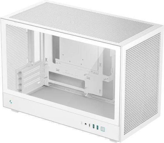 Deepcool CH260 Gaming Mikro-Turm Computergehäuse mit Seitenfenster Weiß