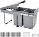 Vevor Metallic Waste Bin 2x20lt