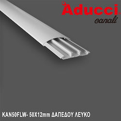Canal cablu 50x12mm pentru podea gri Lucas-kan50flw