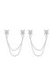 Bamoer Earrings made of Silver Gold Plated with Stones