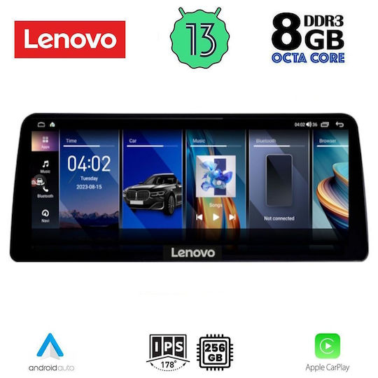 Lenovo Car Audio System for BMW E60 2011-2012 (Bluetooth/USB/AUX/WiFi/GPS/Apple-Carplay/Android-Auto) with Touch Screen 12.3"