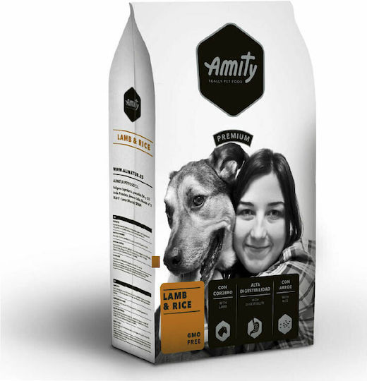 Amity 4kg Dry Food with Few Grains for Adult Large Breed Dogs with Lamb and Rice