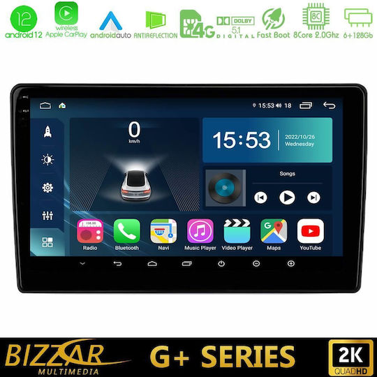 Bizzar Car Audio System for Alfa Romeo Mito 2008-2014 (Bluetooth/USB/WiFi/GPS/Apple-Carplay/Android-Auto) with Touch Screen 9"