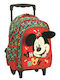 Gim Mickey School Bag Trolley Kindergarten Multicolour with Water Bottle Holder 12Liters