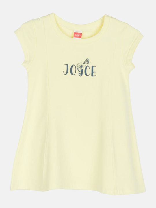 Joyce Rochie pentru Copii Mâneca scurta Yellow