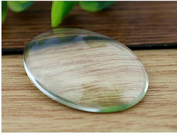 Γυαλάκια Διάφανα Οβάλ Clear Glass 30x40mm 2 Τεμ