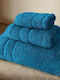 3-tlg. Set Badetücher Petrol Blue Gewicht 600gr/m²