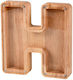 Holz-Spardose Englisches Alphabet Transparente Acryl-Spardose H