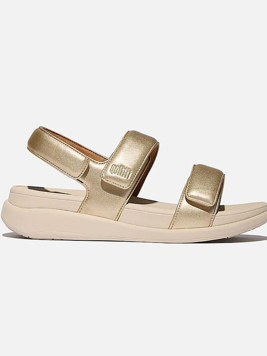 Women's Flat Sandals in Gold Color