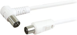 Schwaiger Καλώδιο Κεραίας Coax male - Coax female Λευκό 3m