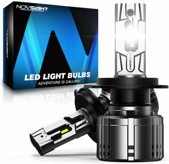 NovSight Lamps Car & Motorcycle H4 / T1 LED 6500K Cold White 12-24V 120W 2pcs