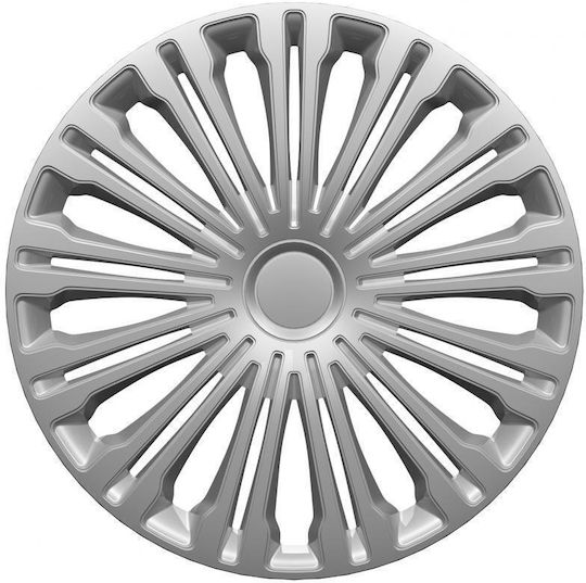 Xl Cover Set of Car Hubcaps 4pcs 14" Silver 550350