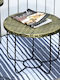 Masa pentru spații exterioare mici Rattan cu schelet metalic Negru 46x46x35.5buc