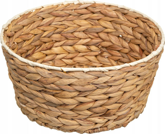 PanOikos Καλάθι Αποθήκευσης Ψάθινο Μπεζ 26.5x13cm