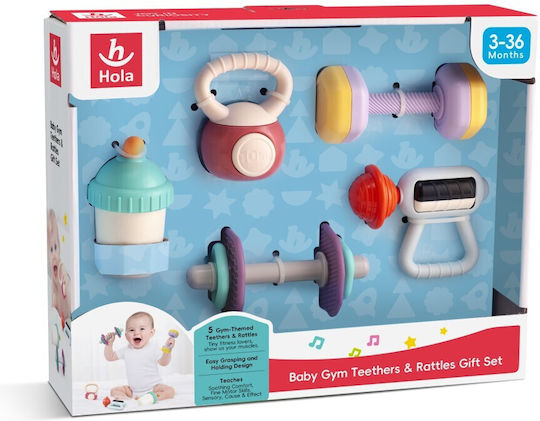 Hola Toys Teething Rattle from Plastic for 3 Months+