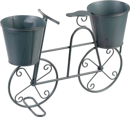 Suport Metalic pentru Ghivece de Flori Magichome Model Bicicletă 2 Suporturi 50x15x37 Cm