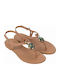 Women's Flat Sandals in Brown Color