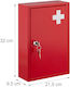 Relaxdays Metallisches Erste-Hilfe-Set Wandhalterung mit Schloss