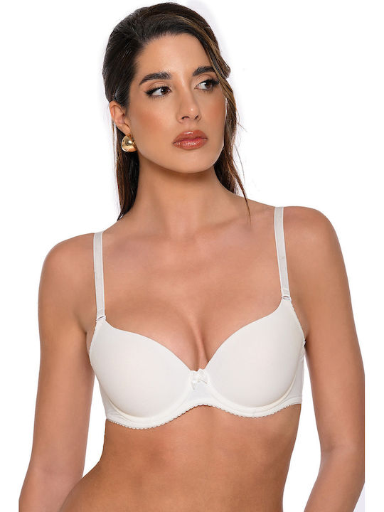 Clio Lingerie Λευκό Σουτιέν με Ελαφριά Ενίσχυση...