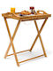 Relaxdays Bambus Dreptunghiular Tavă de Servire din Bamboo în Culoare Maro 63.5x55x35cm 10019136 1buc
