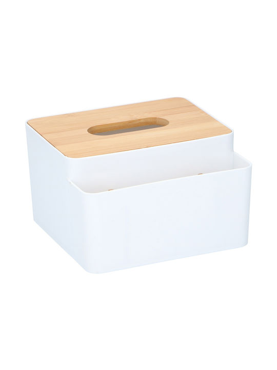 ArteLibre Θήκη για Χαρτομάντηλα Πλαστική Λευκή 16.5x15.5x9.7cm 06450840
