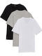 Men's Undershirts Short-sleeved Black, Grey Heather, White 3Pack
