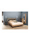 4-Piece Bedroom Set Anassa Melamine with King Size Mattress 160x200cm 1 Nightstand Dresser