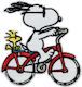 Peanuts© Snoopy Fahrrad-Aufnäher 18027 7,8 x 7,4 cm Selbstklebend Onp-18027