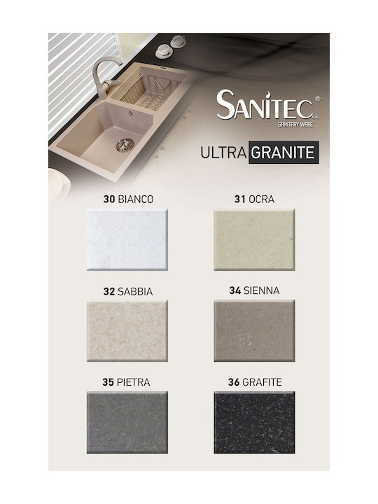 Sanitec Ultra Granitspüle 815 70x50cm Ocker