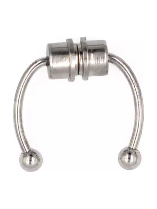 Septum Nose Piercing Earring From Steel Gold / White
