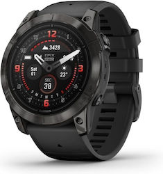 Garmin Fenix E 47mm Slate Grey Steel with Black Silicone Band