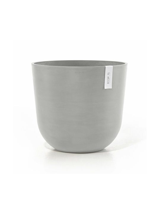 Ecopots Oslo Pot Plastic White Grey 45x45x39.2cm.