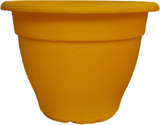 Miltoplast Skopelos Γλάστρα Πλαστική Κίτρινη 40x40x31εκ.