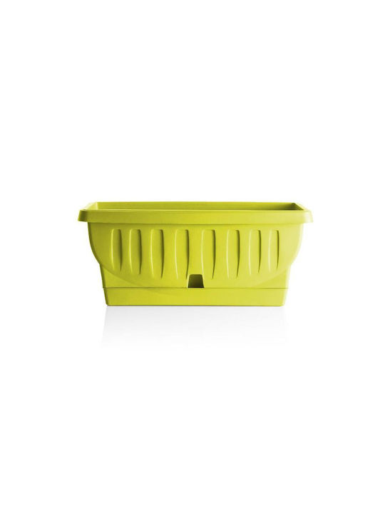 Bama Self-watering Planter Box Plastic Lime Green 30x15x13cm.