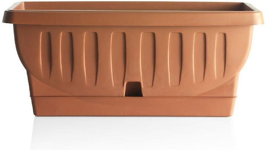 Bama Самополивен Кутия за саксии Пластмаса Light Terracotta 80x38.5x35см.