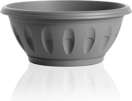 Bama Pot Plastic Grey 18x18x18cm.