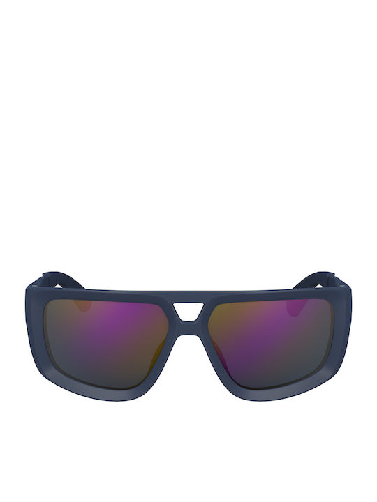 Calvin Klein Men's Sunglasses with Blue Plastic Frame and Blue Lens CKJ24605S 460