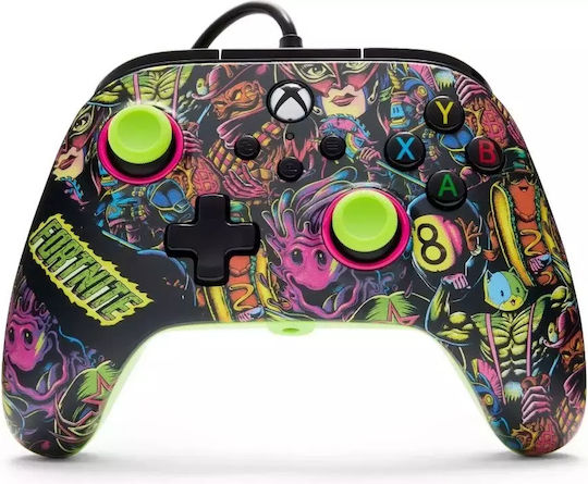 PowerA Advantage Ενσύρματο Gamepad για PC / Xbox One / Xbox Series Fortnite Glow