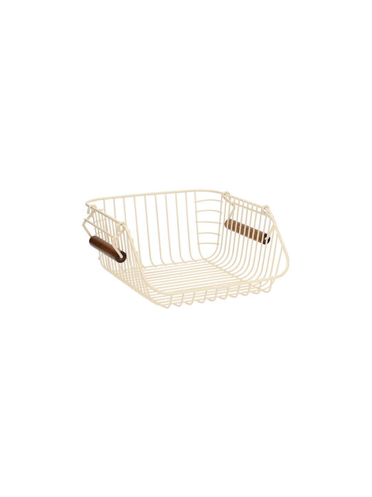Estia Tabletop Allure Metal Rack 26.5x29.5x16cm Beige