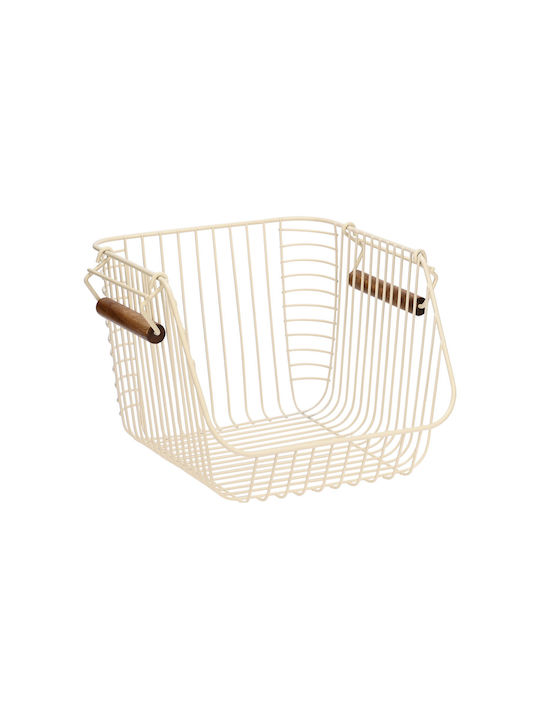 Estia Tabletop Allure Metal Rack 26.5x29.5x21.5cm Beige
