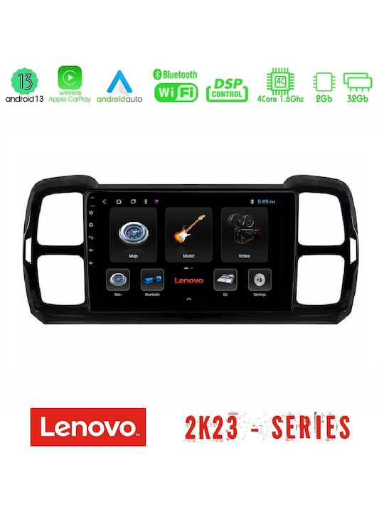 Lenovo Car Audio System for Citroen DS5 2017-2021 (Bluetooth/USB/WiFi/GPS/Apple-Carplay/Android-Auto) with Touch Screen 9"