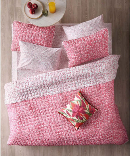 Kentia Dalida Σετ Κουβερλί King Size από Πολυεστέρα 20 Dusty Pink 260x240cm