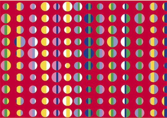 309857 Polka Dot Cardboard Fun 50x70 Red-Blue 300g Red
